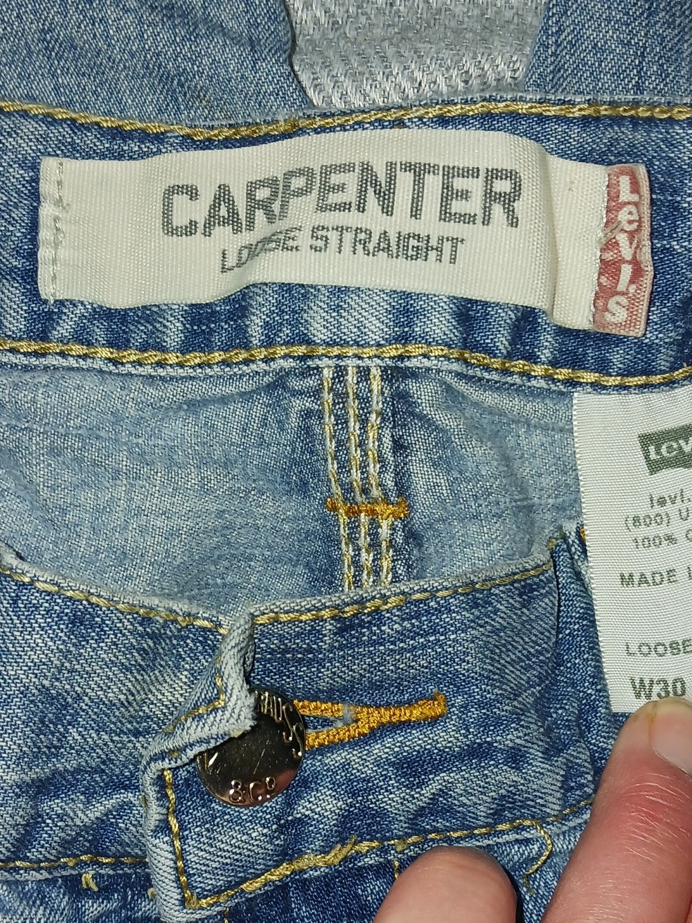 Levi's Light Blue Carpenter Loose Straight Jeans